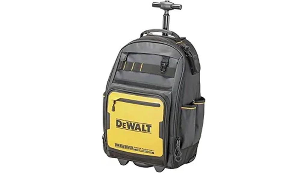 portable work backpack with wheels