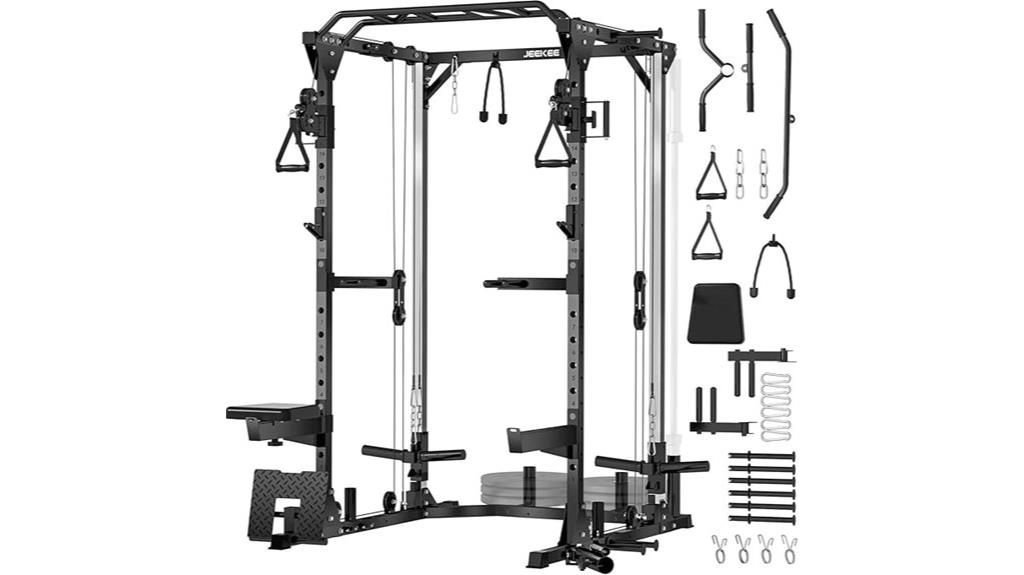 power cage with attachments