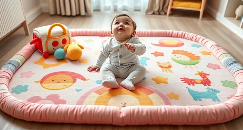 safe soft stimulating play mats