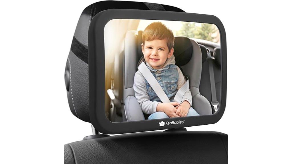 secure adjustable baby mirror