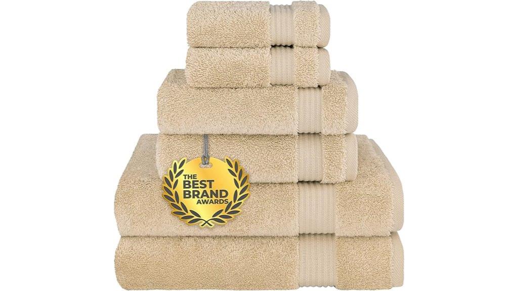 set of six cotton towels