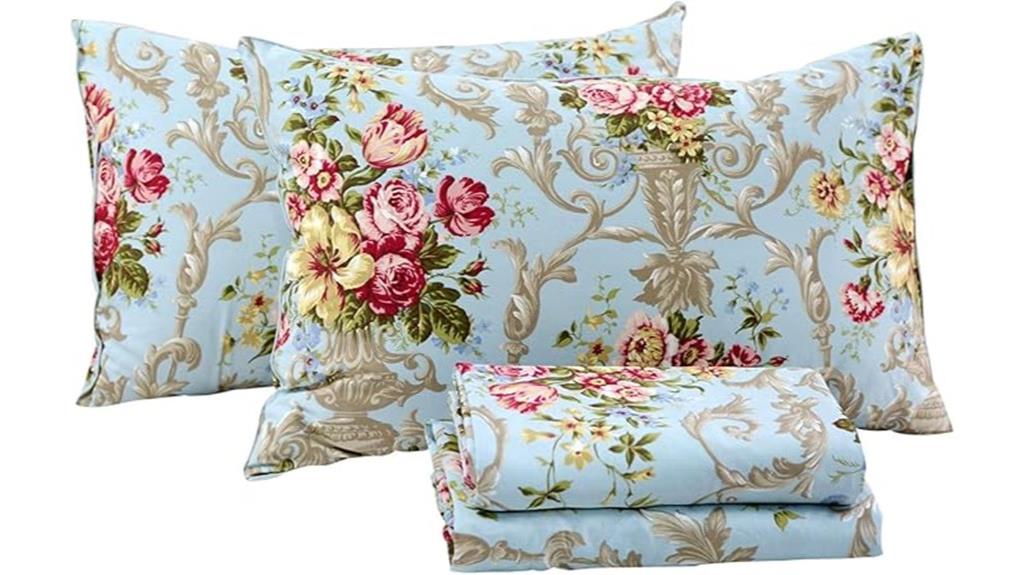 shabby floral king bedding