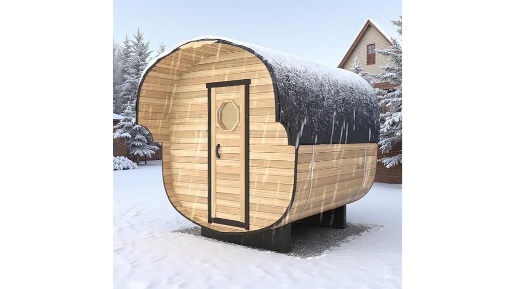 six person canadian hemlock sauna