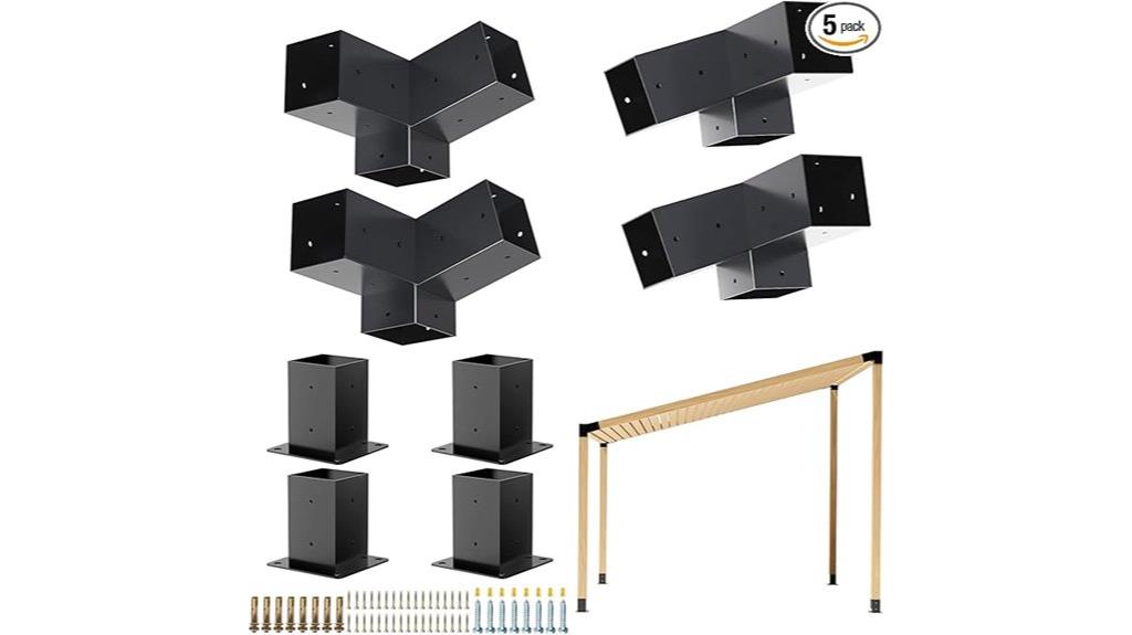 slanted roof pergola kit