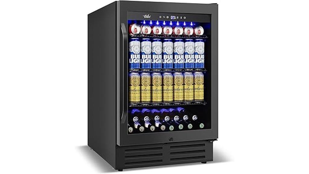 small glass door fridge