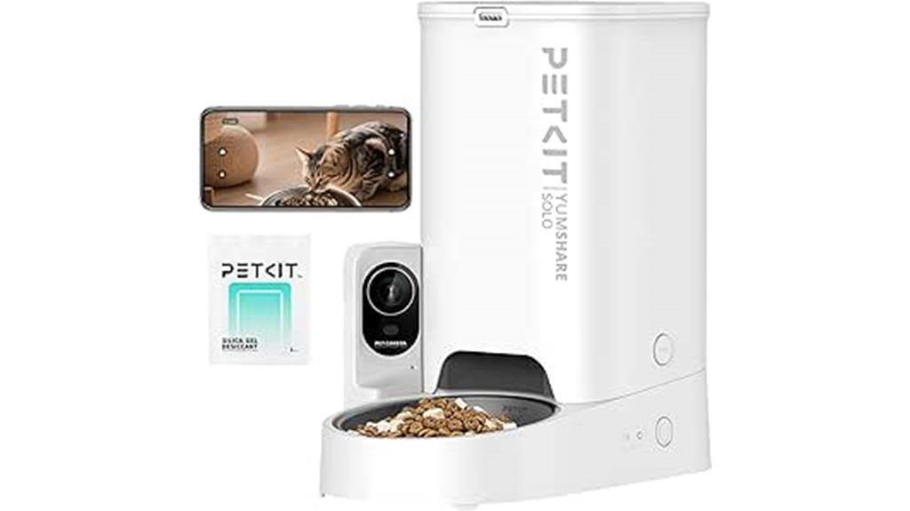 smart camera enabled cat feeder