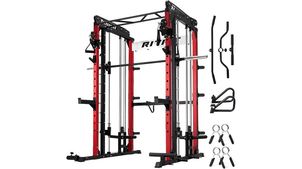 smith machine with crossover