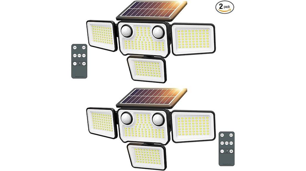 solar flood lights pack
