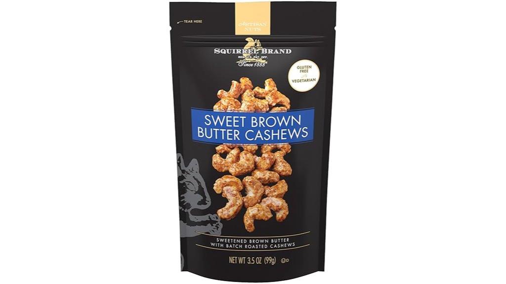 sweet brown butter cashews