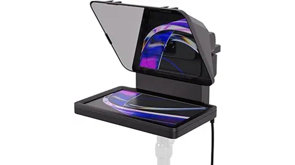 teleprompter with screen