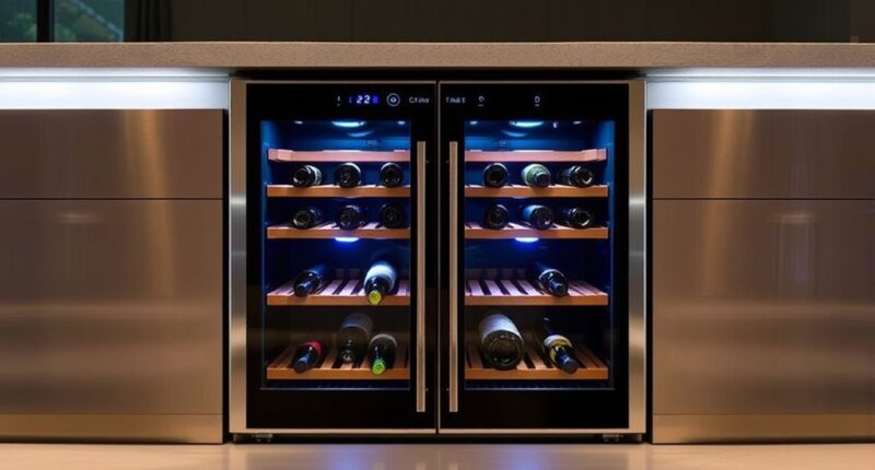 top dual zone wine coolers