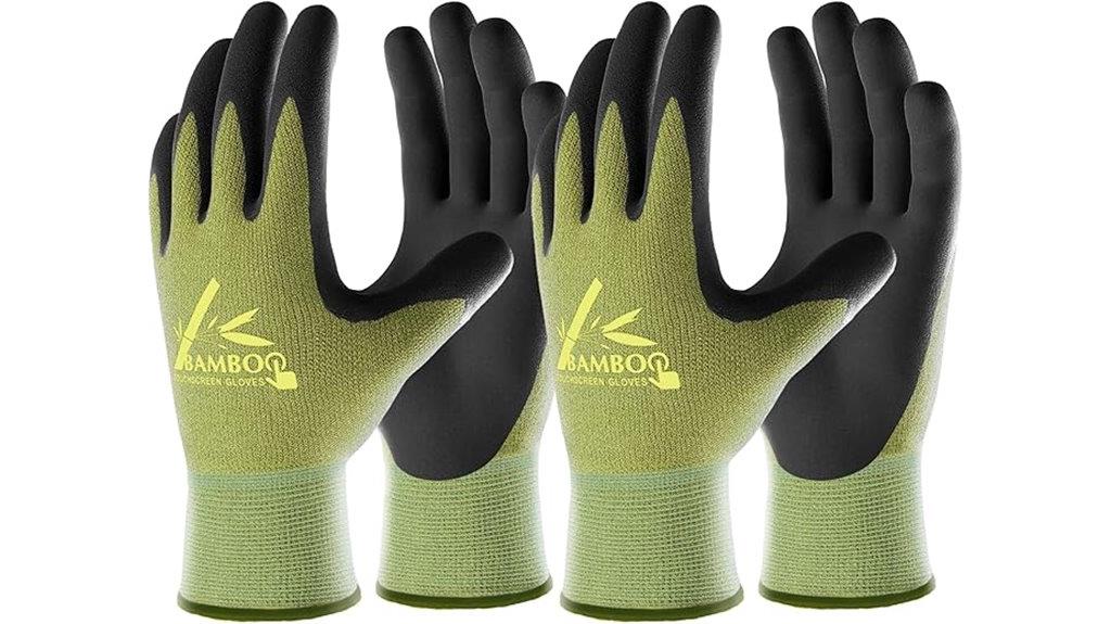 touchscreen gardening gloves pair