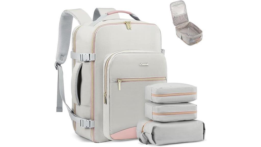 travel backpack with packing cubes