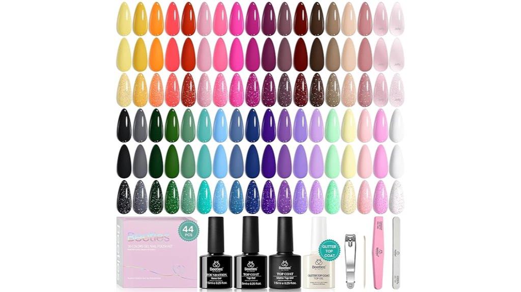 variety of 36 gel polishes
