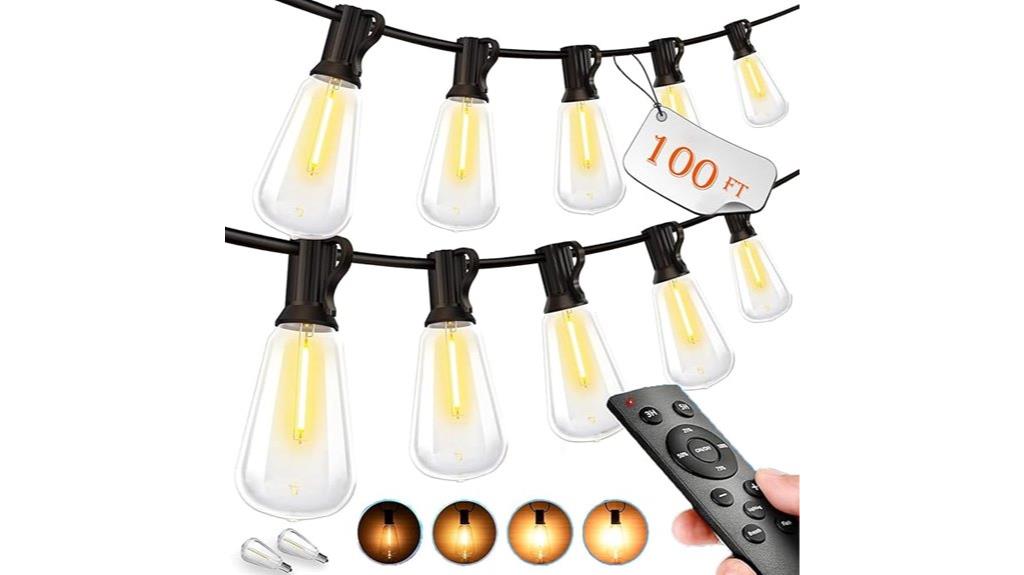 weatherproof dimmable string lights