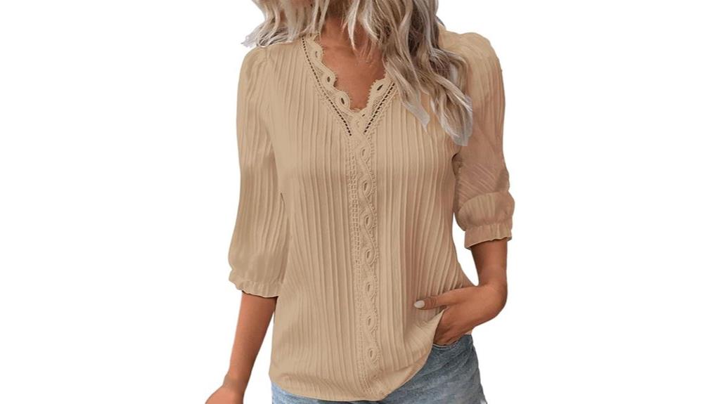 women s lace v neck blouse