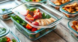 top glass meal storage
