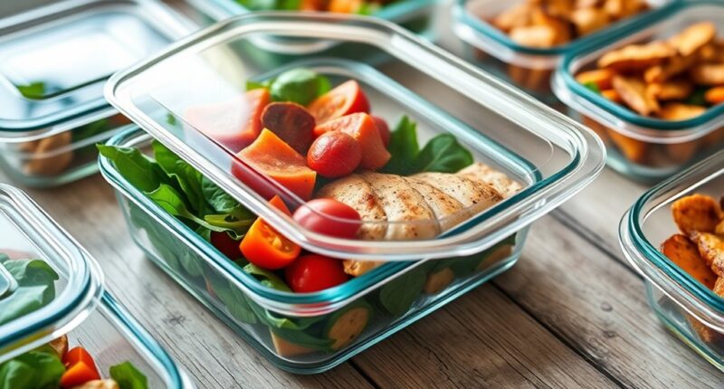 top glass meal storage