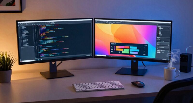 choosing monitors affects desk size