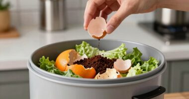 kitchen waste composting routine