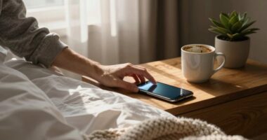 morning phone usage routine