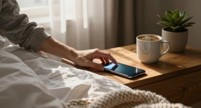 morning phone usage routine