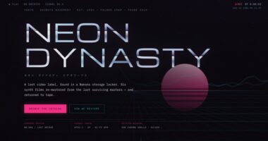 NEON DYNASTY — Tokyo 1986 Video Label — Layered CSS & Canvas Rendering (FABLE/175, room 10)