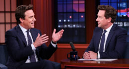 Stephen Colbert Makes Return To Late-Night As Guest On Jimmy Kimmel Live